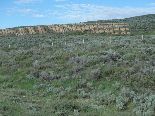 GDMBR: About a mile long snow fence.